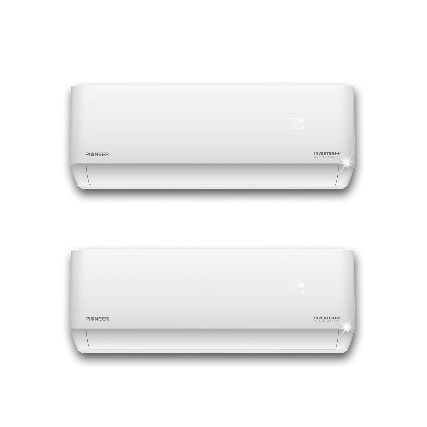 Pioneer 2-Zone Split 18,000 BTU 1.5-Ton Quantum Ultra 22 SEER Wall Mount AC Heat Pump 230-Volt WYT020GLSI24M2-9W16-9W16