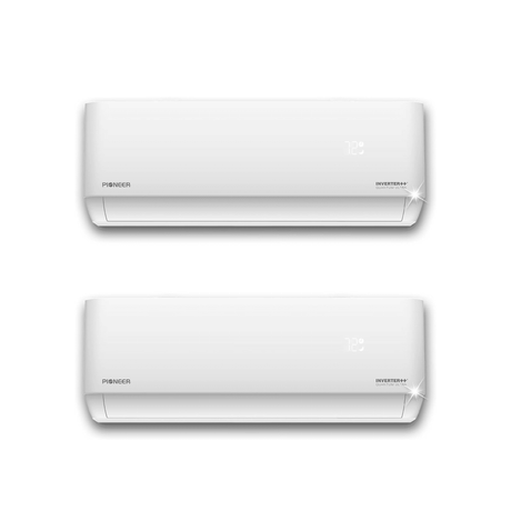 Pioneer 2-Zone Split 18,000 BTU 1.5-Ton Quantum Ultra 22 SEER Wall Mount AC Heat Pump 230-Volt WYT020GLSI24M2-9W16-9W16