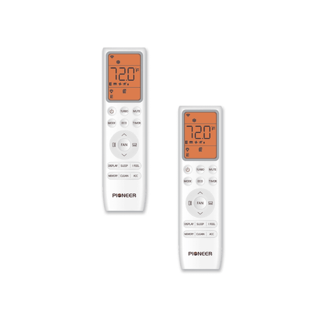 Pioneer 2-Zone Split 18,000 BTU 1.5-Ton Quantum Ultra 22 SEER Wall Mount AC Heat Pump 230-Volt WYT020GLSI24M2-9W16-9W16