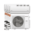 Pioneer 4-Zone Split 35,000 BTU 3-Ton Quantum Ultra 21.5 SEER Wall Mount AC Heat Pump 230-Volt WYT040GLSI24M4-9W16-9W16-9W16-9W16