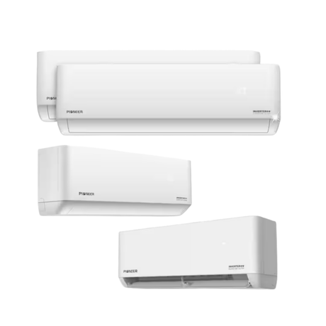 Pioneer 4-Zone Split 35,000 BTU 3-Ton Quantum Ultra 21.5 SEER Wall Mount AC Heat Pump 230-Volt WYT040GLSI24M4-9W16-9W16-9W16-9W16