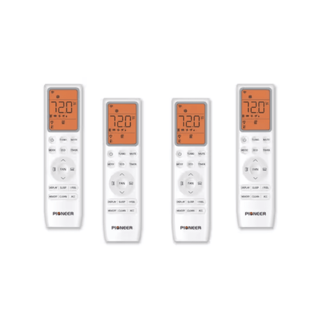 Pioneer 4-Zone Split 35,000 BTU 3-Ton Quantum Ultra 21.5 SEER Wall Mount AC Heat Pump 230-Volt WYT040GLSI24M4-9W16-9W16-9W16-9W16