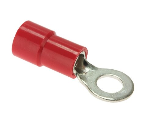 Rheem 1/4 in. Stud Insulated Ring Terminals - 8 AWG (Blister Pack of 4) PD455616