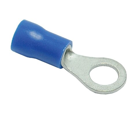 Rheem #10 Stud Blue Vinyl Insulated Ring Terminal - 16-14 AWG (Blister Pack of 19) PD455618