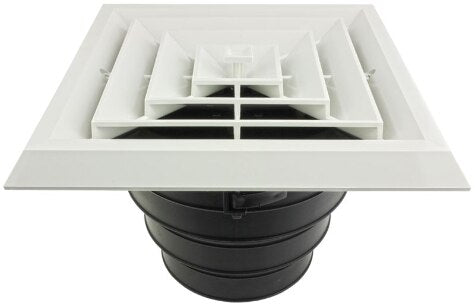 Rheem 4-Way Grille/Damper Box  (8 in. x 8 in. - 6, 7, or 8 in. ducts) MV4