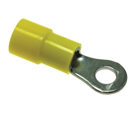 Rheem #8 Stud Yellow Vinyl Insulated Ring Terminal - 12-10 AWG (Blister Pack of 14) PD455620