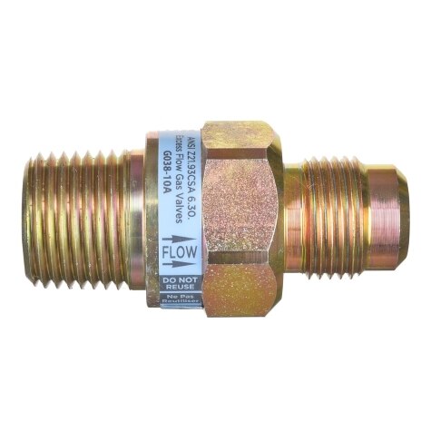 Rheem Automatic Excess Flow Shut-Off Valve - 5/8 in. OD Flare x 1/2 in. MIP G012-10A