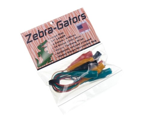 Rheem Zebra-Gators Alligator Clips with Test Leads (Large) - Pack of 4 ZG004