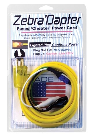 Rheem Zebra Male Fused "Cheater" Power Cord ZD001