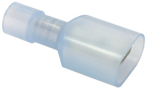 Rheem 1/4 in. Tab Blue Push-On Fully Insulated Nylon FM Disconnect - 16-14 AWG (Blister Pack of 100) PD455610