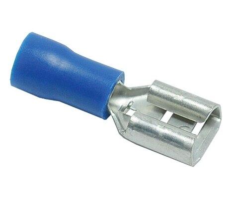 Rheem 3/16 in. Tab Blue Push-On Vinyl Insulated FM Disconnect - 16-14 AWG (Blister Pack of 100) PD455612