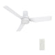 CARRO PORTER 44 inch 3-Blade Flush Mount Smart Ceiling Fan with LED Light & Remote