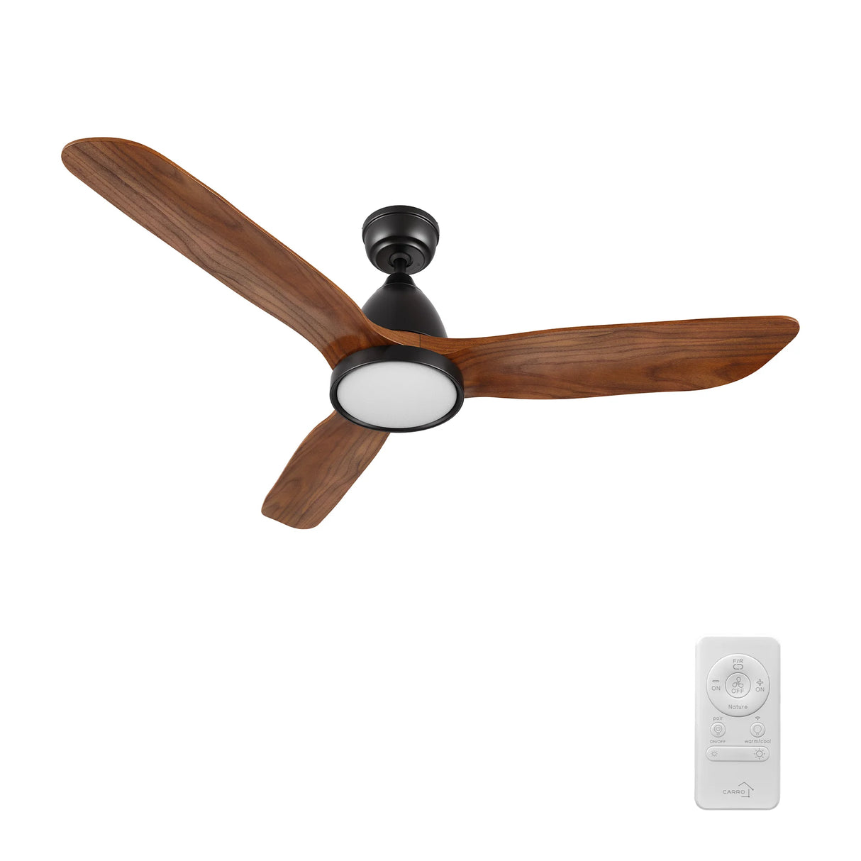 CARRO GARRICK 52 inch 3-Blade Smart Ceiling Fan with LED Light & Remote
