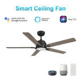 CARRO ESPEAR 52 inch 5-Blade Smart Ceiling Fan with LED Light & Remote