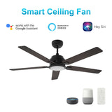 CARRO ESPEAR 52 inch 5-Blade Smart Ceiling Fan with LED Light & Remote