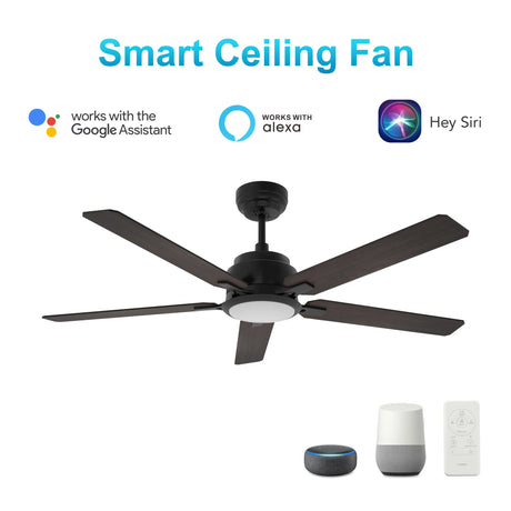 CARRO ESPEAR 52 inch 5-Blade Smart Ceiling Fan with LED Light & Remote