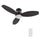 CARRO TRENTO 60 inch 3-Blade Flush Mount Smart Ceiling Fan with LED Light & Remote