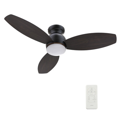 CARRO TRENTO 60 inch 3-Blade Flush Mount Smart Ceiling Fan with LED Light & Remote