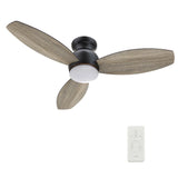 CARRO TRENTO 60 inch 3-Blade Flush Mount Smart Ceiling Fan with LED Light & Remote