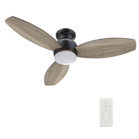 CARRO TRENTO 60 inch 3-Blade Flush Mount Smart Ceiling Fan with LED Light & Remote