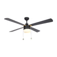 CARRO AMALFI 52 inch 4-Blade Ceiling Fan with LED Light & Pull Chain