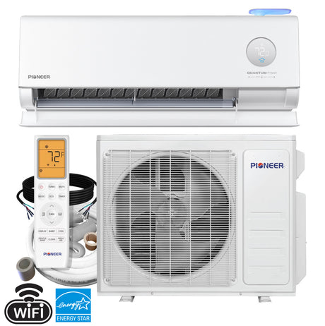 Pioneer Quantum Fresh 12,000 BTU 24 SEER2 Ductless Mini-Split Inverter+ WiFi-Enabled Air Conditioner Heat Pump Full Set 230V