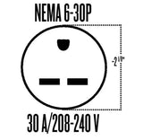 Amana PTC173J50AXXX 17000 BTU Class 10.6 EER PTAC Air Conditioner - R32 - 5.0 kW - 30 Amp - PTC173J00AXXX