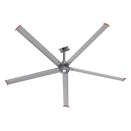 CARRO Makani 12 ft Indoor Silver Neodymium Magnet Direct-Drive Motor Industrial Ceiling Fan with Controller