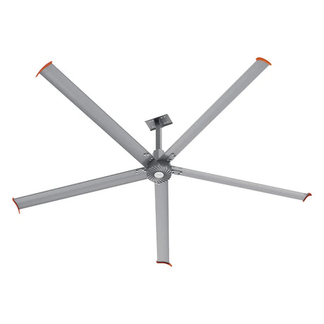 CARRO Makani 12 ft Indoor Silver Neodymium Magnet Direct-Drive Motor Industrial Ceiling Fan with Controller