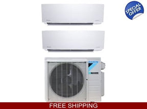 Daikin CIRRA 2 zone Series Heat Pump 2MX18AXVJU CTX07AXVJU + CTX07AXVJU - acunitsforless.com