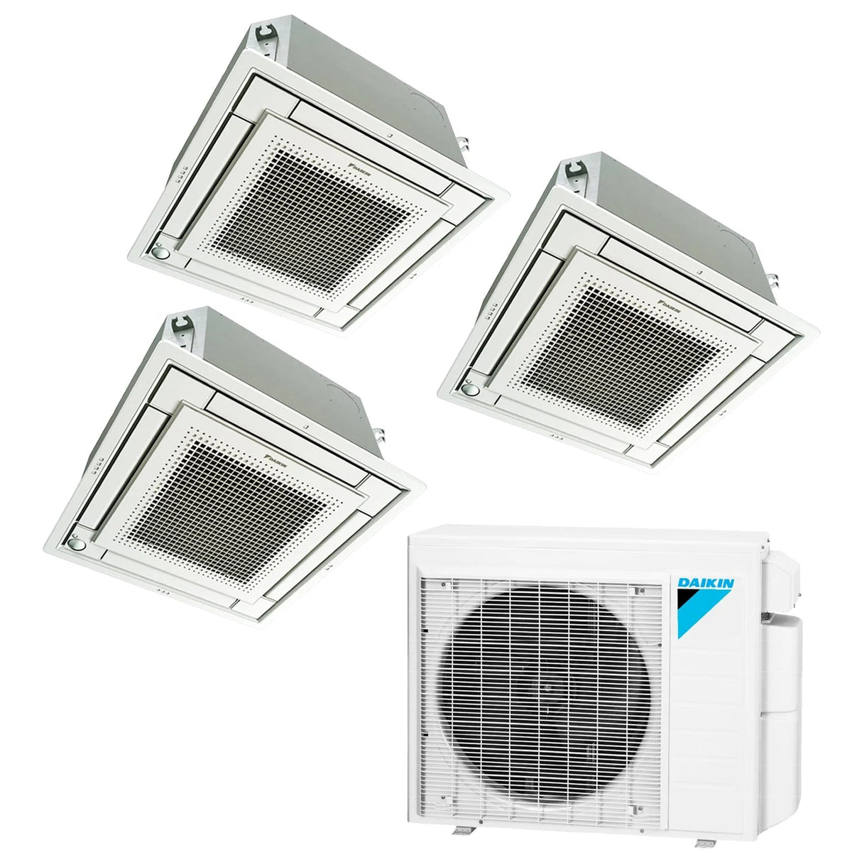 Daikin MXS Series 3 zone Series Heat Pump 3MXS24WMVJU9, FFQ12W2VJU9 + FFQ12W2VJU9 + FFQ12W2VJU9 - acunitsforless.comMini split systems