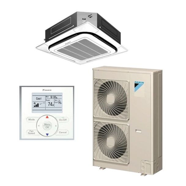 Daikin Skyair 42,000 Btu Single Zone Ductless Air Conditioning System 3X3 Ceiling Cassette - RZA42AAVJU + FCA42AAVJU