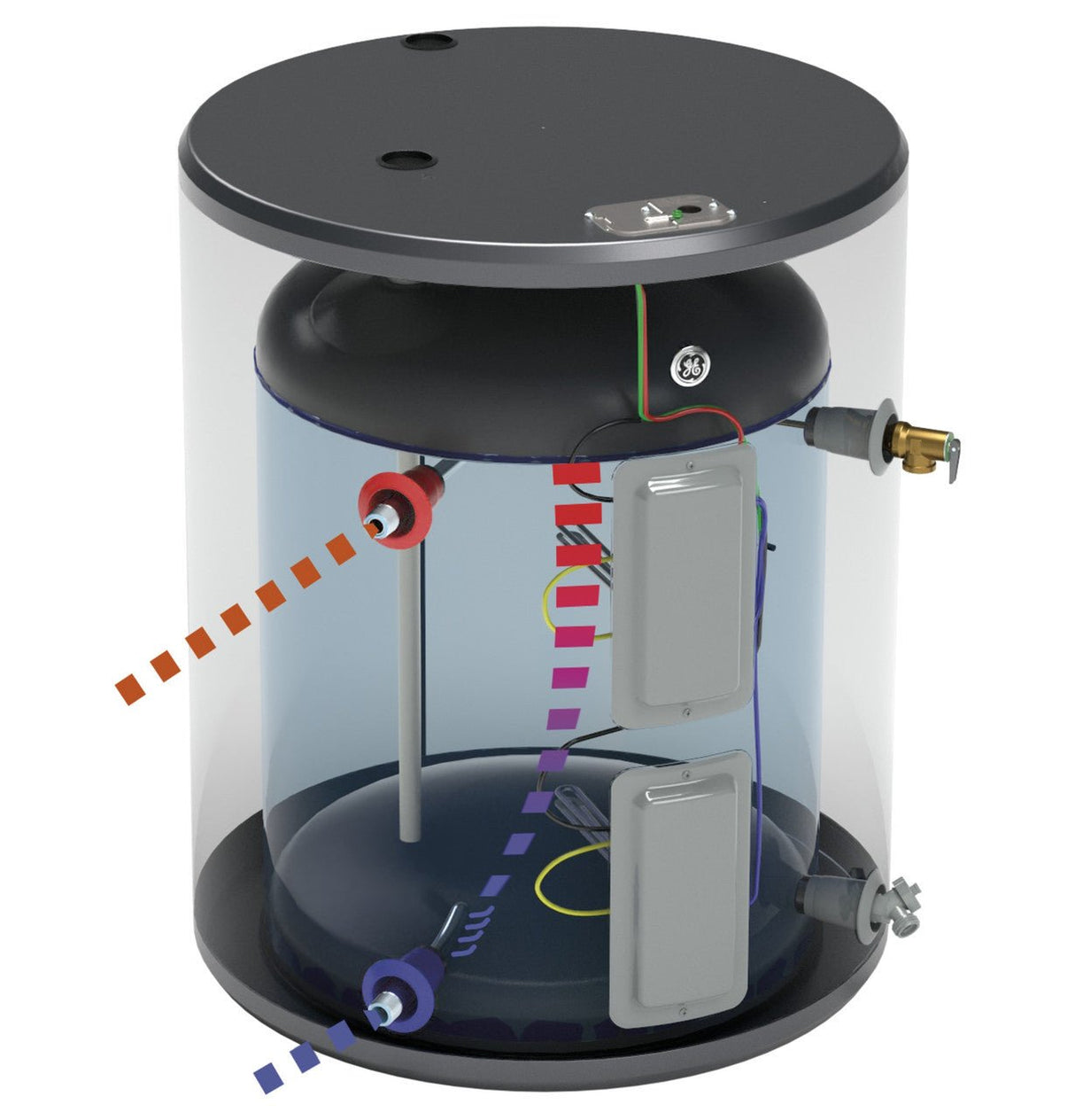 GE30L08BSM - 30 gallon low boy t-stat electric side - acunitsforless.com