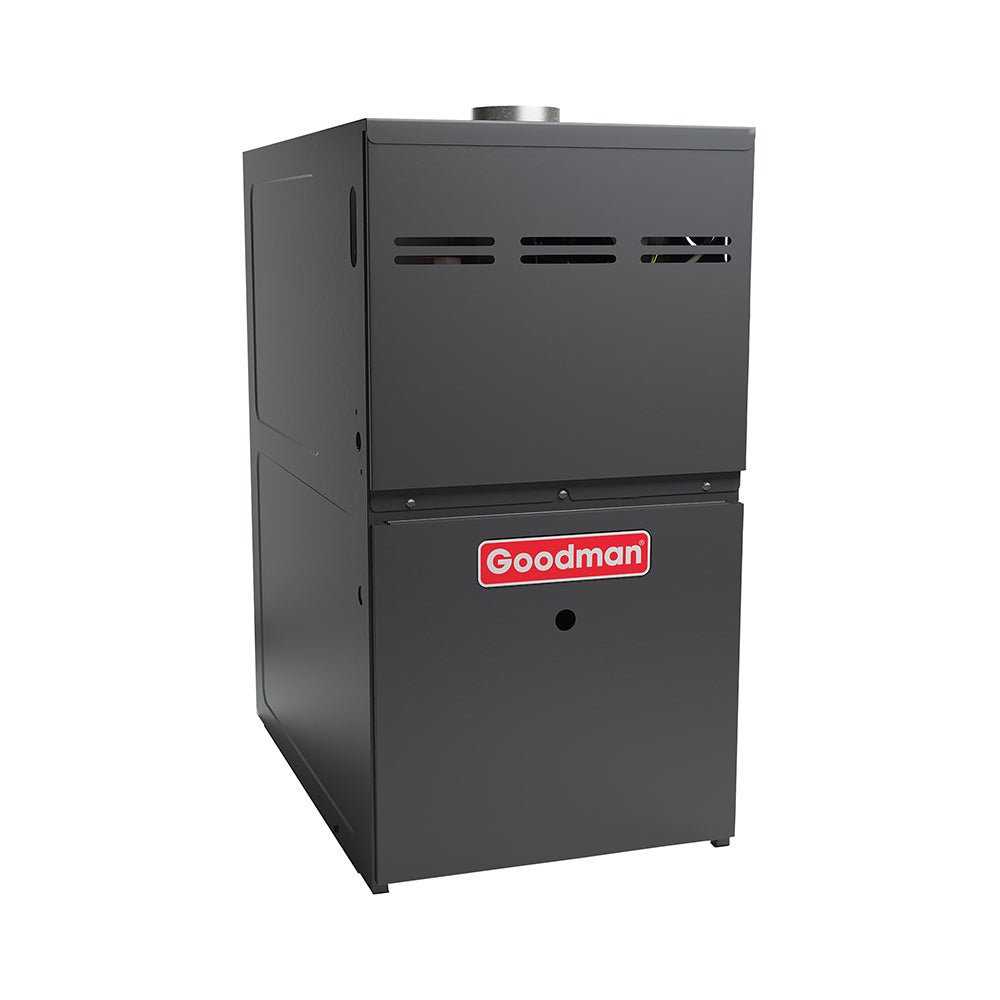 Goodman 80% AFUE Gas Furnace Variable Speed ECM, Two Stage Convertible, GCVC800603BX - acunitsforless.com