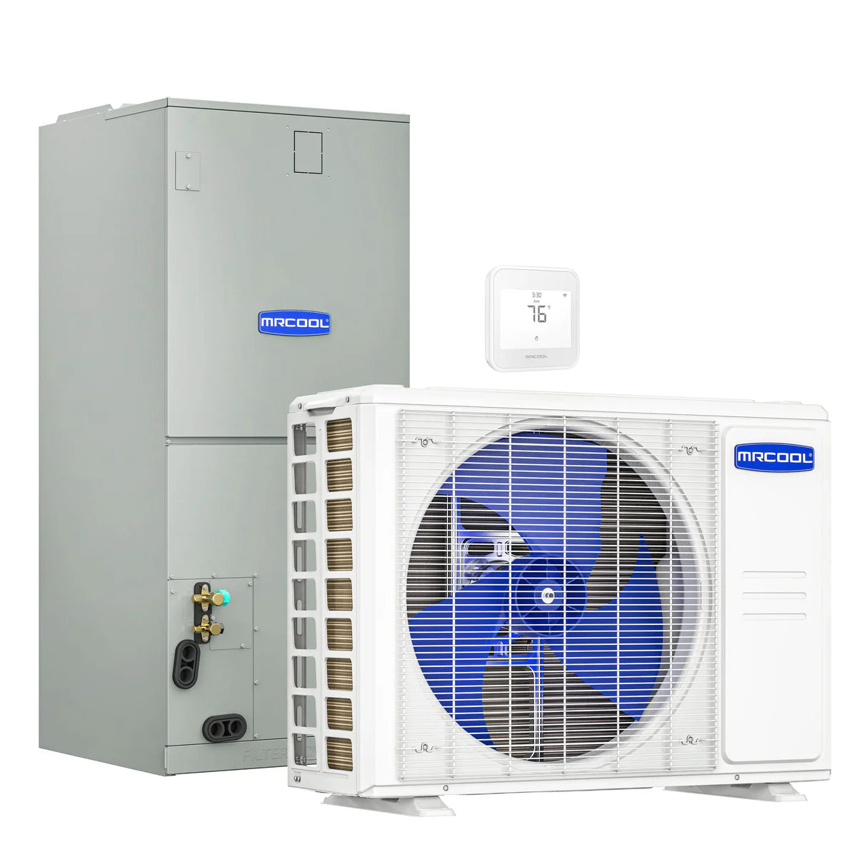 MRCOOL Hyper Heat 2nd Gen 36,000 BTU, 3 Ton, 17.4 SEER2 Heat Pump Condenser and Ducted Air Handler (CENTRAL-36-HP-230B00-O)