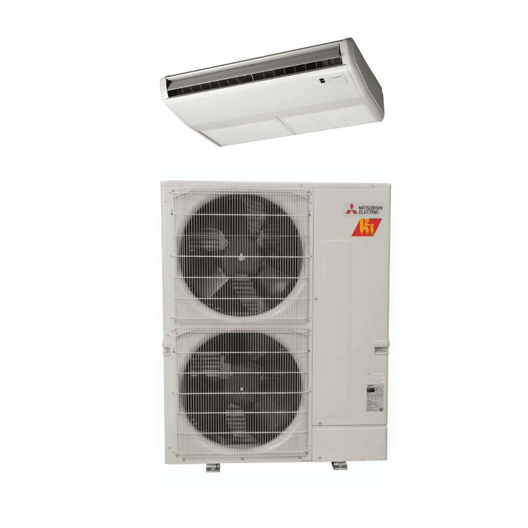 Mitsubishi PCA - AK42NL PUZ - AK42NLHZ 42,000 BTU 22.2 SEER2 Ceiling Suspended Hyper Heat Pump System - R454B - PCA-AK42NL PUZ-AK42NLHZ