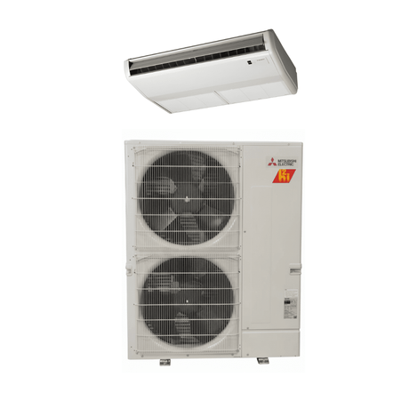 Mitsubishi PCA - AK42NL PUZ - AK42NLHZ 42,000 BTU 22.2 SEER2 Ceiling Suspended Hyper Heat Pump System - R454B - PCA-AK42NL PUZ-AK42NLHZ