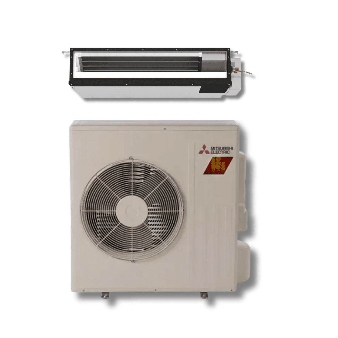 Mitsubishi PEAD - AA18NL SUZ - AA18NLHZ 18,000 BTU 17.3 SEER2 Horizontal Ducted Hyper Heat System - R454B - PEAD-AA18NL SUZ-AA18NLHZ