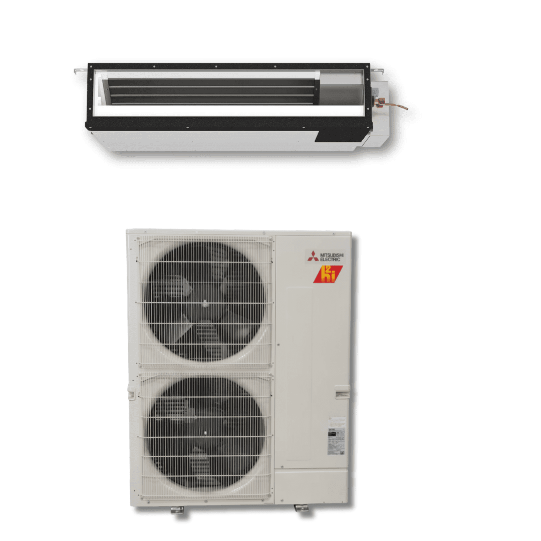 Mitsubishi PEAD - AA24NL SUZ - AK24NLHZ 24,000 BTU Mid - Static Hyper - Heating Horizontal Ducted Heat Pump System - R454B - PEAD-AA24NL SUZ-AK24NLHZ