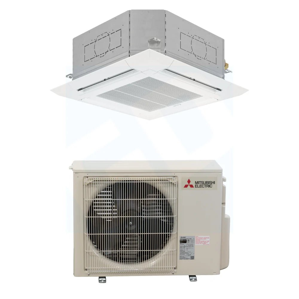 Mitsubishi PUZ - A42NL PLA - AE42NL 42,000 BTU 21.0 SEER2 Ceiling Cassette Heat Pump System - R454B - PUZ-A42NL PLA-AE42NL PLP-41EAEU