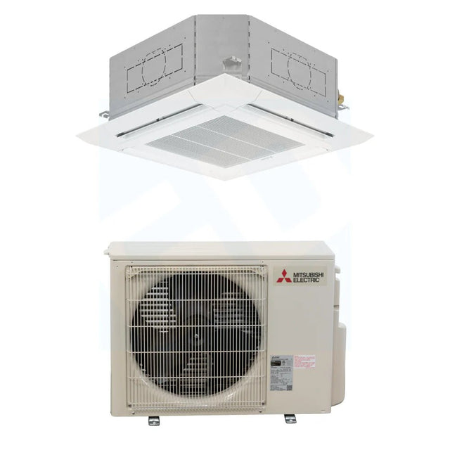 Mitsubishi PUZ - A42NL PLA - AE42NL 42,000 BTU 21.0 SEER2 Ceiling Cassette Heat Pump System - R454B - PUZ-A42NL PLA-AE42NL PLP-41EAEU