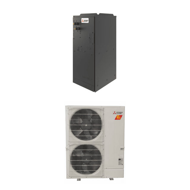 Mitsubishi PVA - AA12NL PUZ - AK12NL 12,000 BTU 20 SEER2 Multi - Position Air Handler Heat Pump System - R454B - PVA-AA12NL PUZ-AK12NL