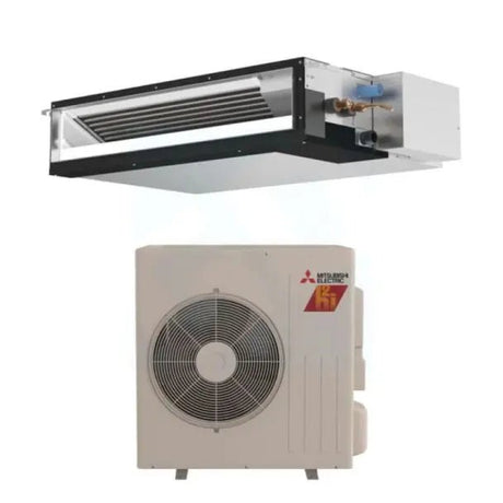 Mitsubishi SEZ - AD09NL SUZ - AA09NLHZ 9,000 BTU 14.8 SEER2 Horizontal Ducted Hyper Heat System - R454B - SEZ-AD09NL SUZ-AA09NLHZ