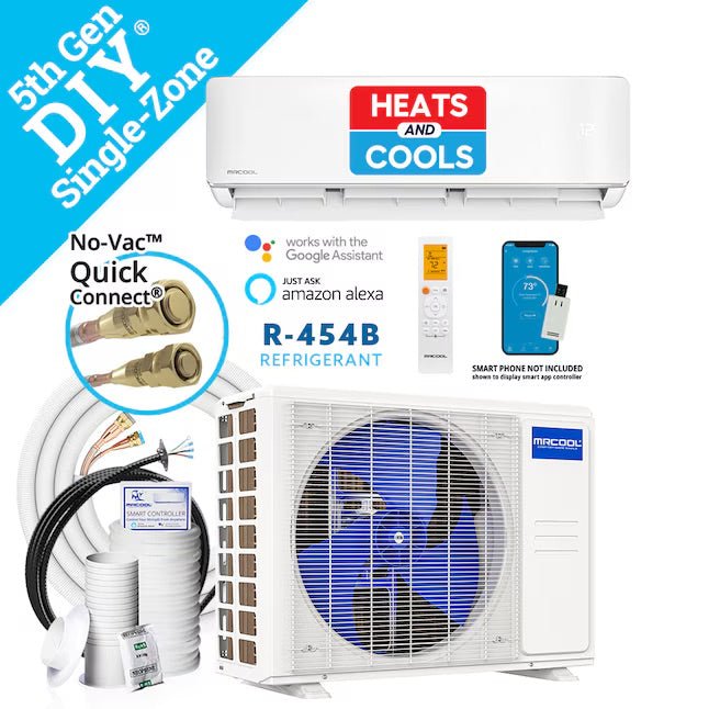 MRCOOL 9000 BTU DIY 5th Generation Mini Split Heat Pump 115V DIY - 09 - HP - WM - 115D25 - O - DIY-09-HP-WM-115D25-O