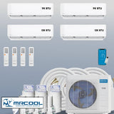 MRCOOL DIY Mini Split 42,000 BTU 4 Zone Ductless Air Conditioner and Heat Pump DIY-B-436HP09091212 - AC units for less