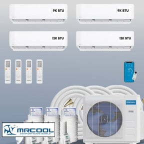 MRCOOL DIY Mini Split 42,000 BTU 4 Zone Ductless Air Conditioner and Heat Pump DIY-B-436HP09091212 - AC units for less