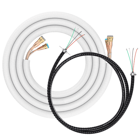 MRCOOL DIY25 - 1412C - O | 25ft 1/4 x 1/2 Lineset for DIY 18K Indoor w/ DIY Pro Cable - R454B Compatible with EZ Pro - DIY25-1412C-O