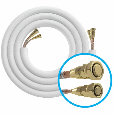 MRCOOL DIY50 - 3858C - O | 50ft 3/8 × 5/8 Lineset for DIY 24K & 36K Indoor w/ DIY Pro Cable - R454B DIY 4th/ 5th Gen DIY COUPLER with 75ft DIY Pro Cable for 6k,9k, 12,18k - DIY50-3858C-O