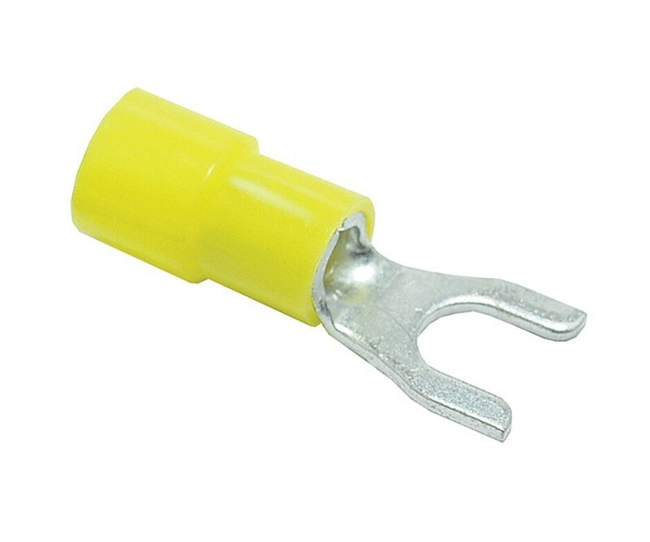Rheem 10 Stud Yellow Vinyl Insulated Spade Terminal - 12 - 10 AWG (Blister Pack of 100) PD455624 - PD455624