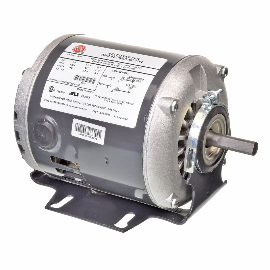Rheem Belted Fan & Blower Motor - Split Phase (OODP) Resilient Base - 1/4 hp 120/1/60 (1725 rpm/1 speed) 8000 - 8000